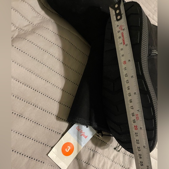 Girl’s Cat & Jack Black/Natalia Tall Shearling Style Boots - size 3 - Picture 11 of 11